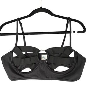 iHeartRaves Bra Womens L Black Strappy O-Ring Underwire Rave Top Goth Bralette